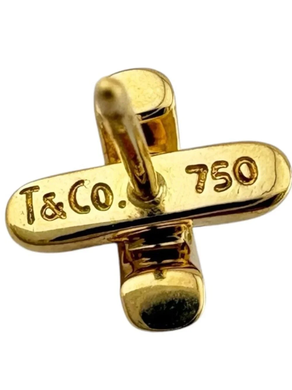 Tiffany & Co Cross Stitch Earrings 18k Gold Vintage